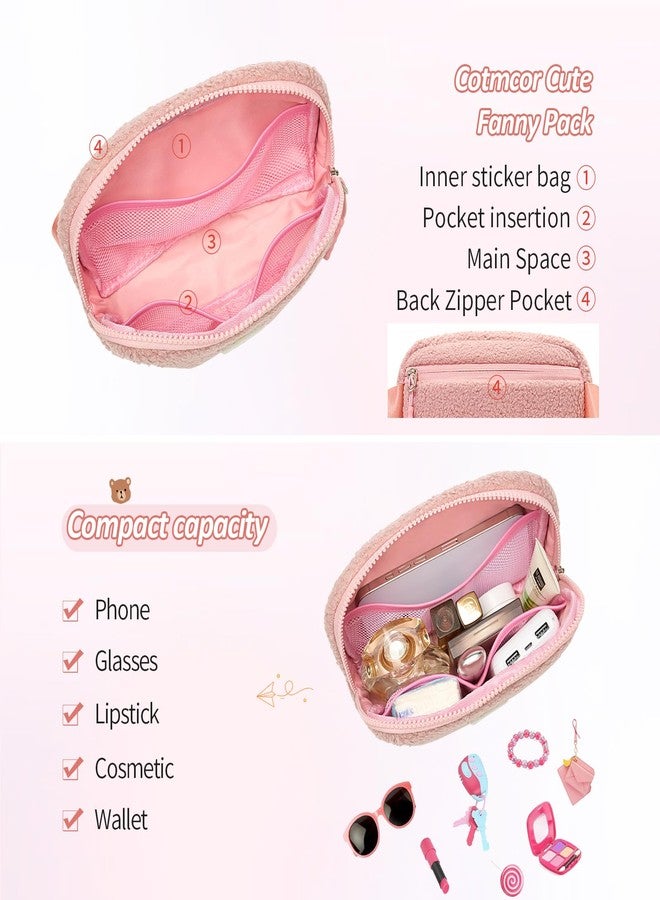 cotmcor Birthday Gifts for 4 5 6 7 8 9 10 11 12 13 Year Old Girls Initial Fanny Pack Crossbody Bag Belt Bag Purse, Gifts for Teen Girls Kids Pink A - Image 3